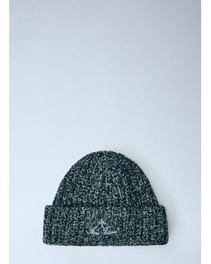 Stone Island Ribbed Knit Beanie - Green