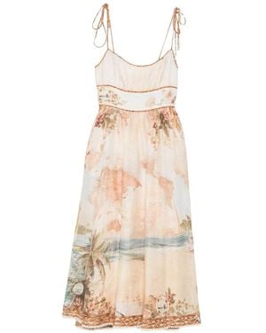 Zimmermann Mahon Linen Picnic Dress - White