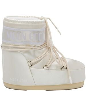 Moon Boot Icon Low Pearly Booties - White
