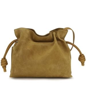 Loewe Medium Flamenco Clutch Ochre - Metallic