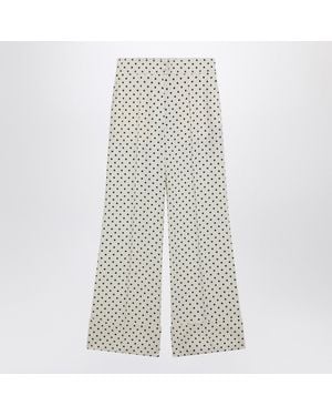 Valentino Ivory Supergran Pants With Plusdepois Print - Multicolor