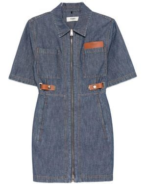 Fendi Denim Short Dress - Blue