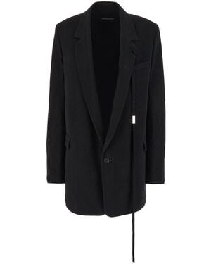 Ann Demeulemeester Clothing Blazers & Gilets - Black