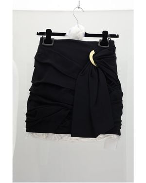 Celine Draped Mini Skirt - Black
