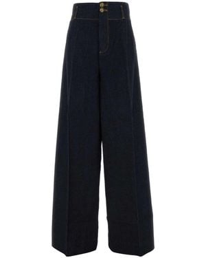 Zimmermann Denim Hypnotic Wide-Leg Jeans - Blue