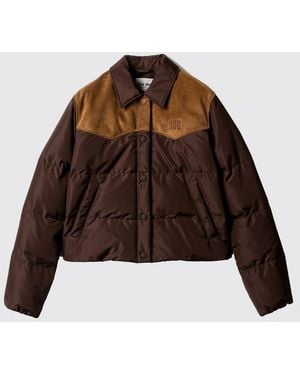 Miu Miu Technical Pongã Down Jacket - Brown