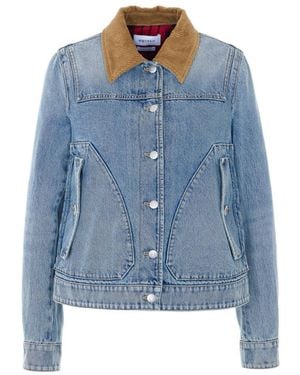 McQueen Mcqueen Boxy Denim Jacket - Blue
