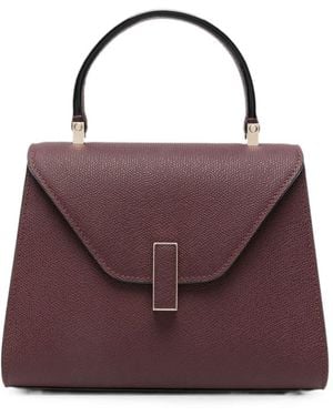 Valextra Iside Mini Leather Handbag - Purple