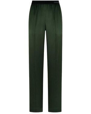 Tom Ford Stretch Silk Satin Pants - Green