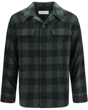 Ami Paris Checked Virgin Wool Shirt - Green