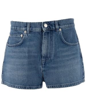 Moschino Solid Shorts - Blue