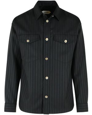 Versace Jacquard Wool Bluson - Black