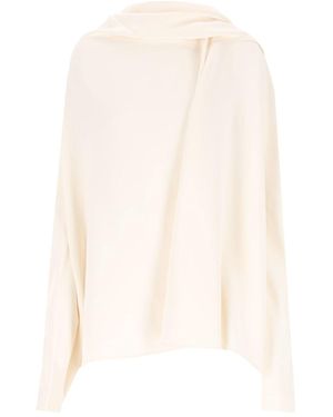 TOTEME Draped Cady Blouse - White