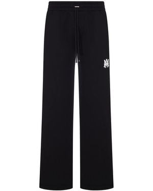Amiri Cotton Sweatpants With "Ma" Logo - Blue