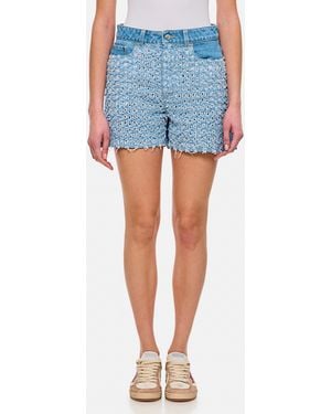 Stella McCartney Boucle Denim Short - Blue