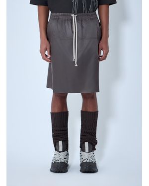 Moncler Rick Owens Drawstring Midi Kilt Shorts - Gray