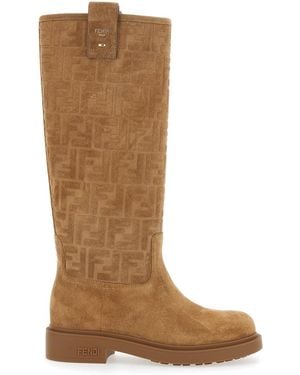 Fendi F File Crosta Boots - Brown