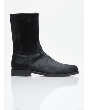 Dries Van Noten Ponyhair Boots - Black