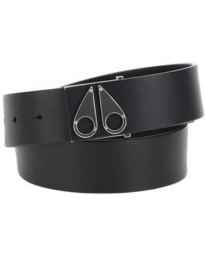 Moose Knuckles Logo Icon Belt - Black