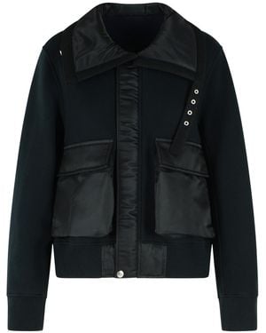 Sacai Cotton Blend Sponge Jacket - Black