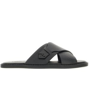 Fendi Shoes Slippers - Black