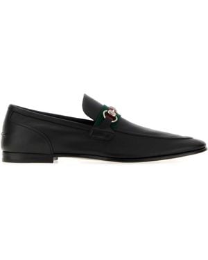 Gucci Leather Como Loafers - Black