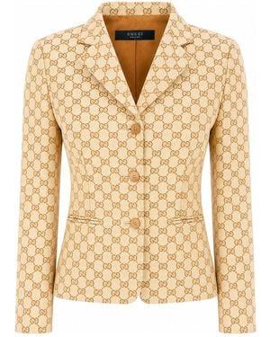 Gucci Clothing Blazers & Gilets - Natural