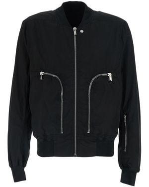 Rick Owens Bomber Jacket Cotton - Black