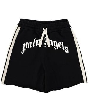 Palm Angels Shorts Con Logo - Black