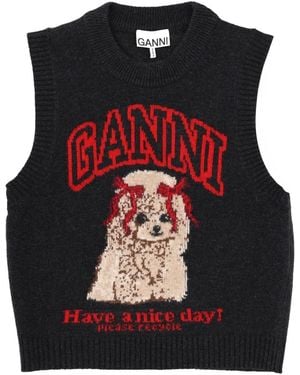 Ganni Wool Jersey - Black