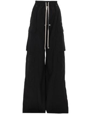 Rick Owens Drkshdw Double Cargo Jumbo Pants Cotton High Waist - Black