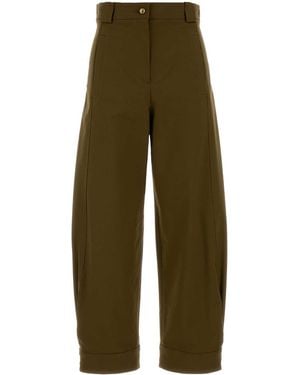 Max Mara Stretch Cotton Adorni Pant - Green