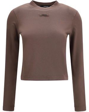 Jacquemus Long-Sleeve T-Shirt - Brown