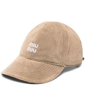 Miu Miu Neutrals Hats - Natural