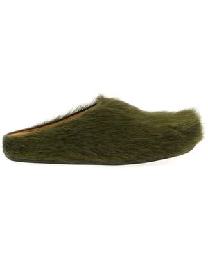Marni Calfskin Mules - Green
