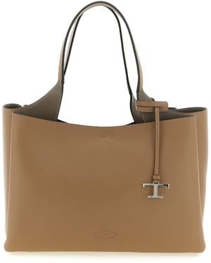 Tod's Medium 'T Timeless' Shopping Bag - Brown