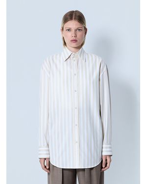 Saint Laurent Striped Button-Down Shirt - White