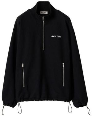 Miu Miu Fleece Sweatshirt - Black