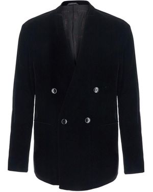 Giorgio Armani Double-Breasted Blazer Jacket - Blue