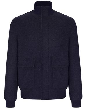 Brunello Cucinelli Wool And Cashmere Blouson - Blue