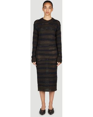 Acne Studios Ladder Knit Midi Dress - Black