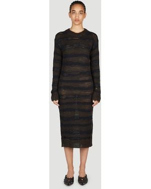 Acne Studios Ladder Knit Midi Dress - Black