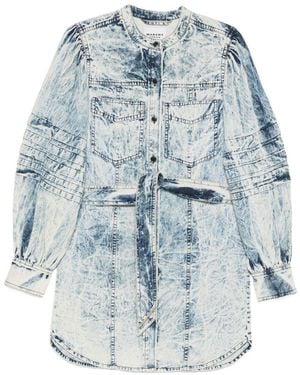 Isabel Marant Moe Cotton Short Dress - Blue