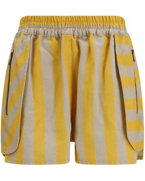 Fendi Pequin Shorts - Yellow