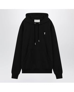 Ami Paris Ami De Coeur Hooded Sweatshirt - Black