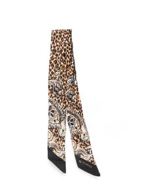 Etro Printed Silk Foulard - White