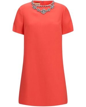 Valentino Dress Crew-Neck - Red
