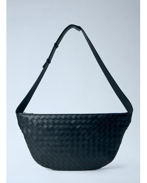 Bottega Veneta Intrecciato Leather Crossbody Bag - Blue