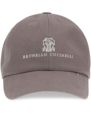 Brunello Cucinelli Logoed Baseball Hat - Gray