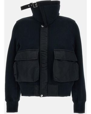 Sacai Sponge Sweat Hybrid Blouson - Blue